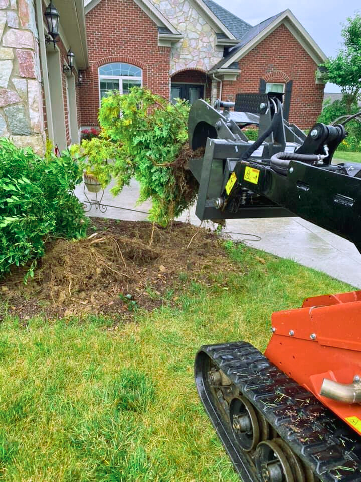 Kirk's Mowing & Landscaping team at work